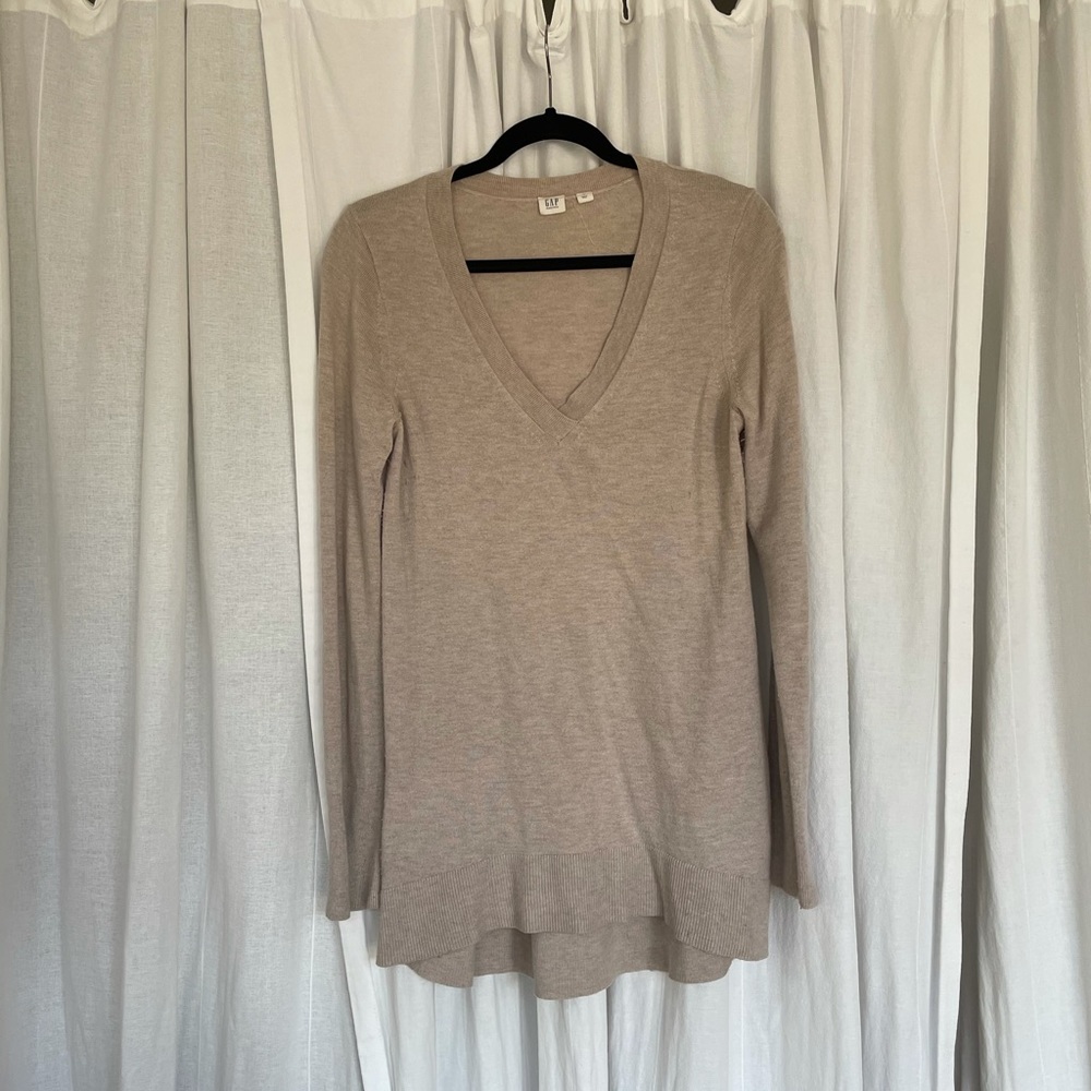 Gap Maternity Long Sweater Beige Size Small
